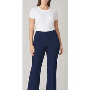 Chicos So Slimming Straight Pant Navy Blue Manhattan Trouser 3 Short (XL 16)